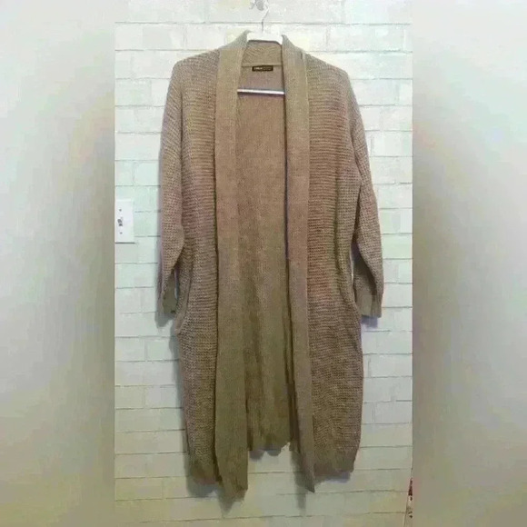 SHEIN mauve rise long cardigan sweater with pockets size Medium - Picture 1 of 4